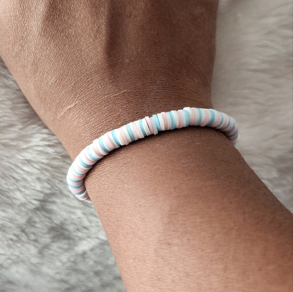 Transgender pride flag bracelet LGBTQ